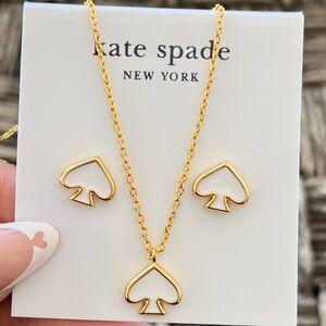 Kate Spade Everyday Spade Enamel Necklace & Earrings Set